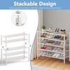 Haddockway Long 2 Tier Bamboo Shoe Rack Storage Organizer, Multifunctional