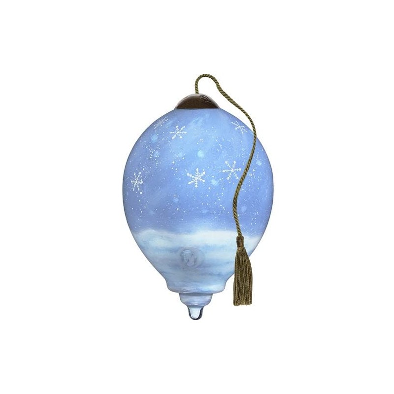 Ne'Qwa Art 7211110 Bundled in Love Hand-Painted Blown Glass Ornament,