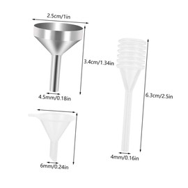 ABOOFAN 1Set Mini Funnel Dispensing Metal Plastic Tool for Liquid Transfer Includes Funnels Spring Pipettes and Plastic Funnels Easy to Clean