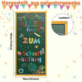 First Day of School Decoration Banner Girls Boy School Introduction Decoration Alles Gute Zum Schulanfang Banner 185 x 90 cm First Day of School Banner for School Child Decoration Garland