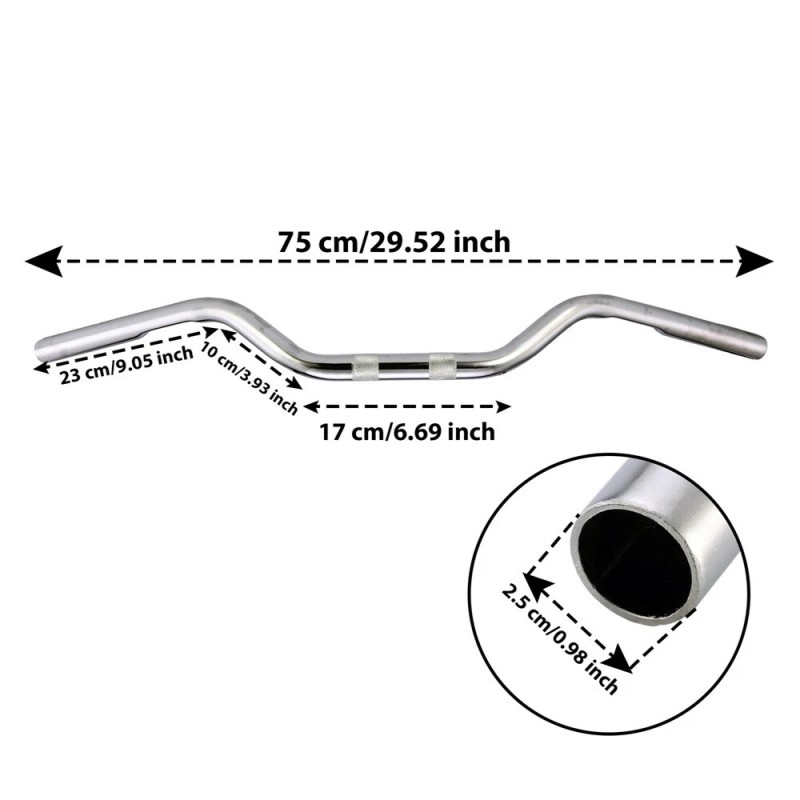 Unbranded 1" Motorcycle Handlebar Bar Drag Bar Chrome For Honda