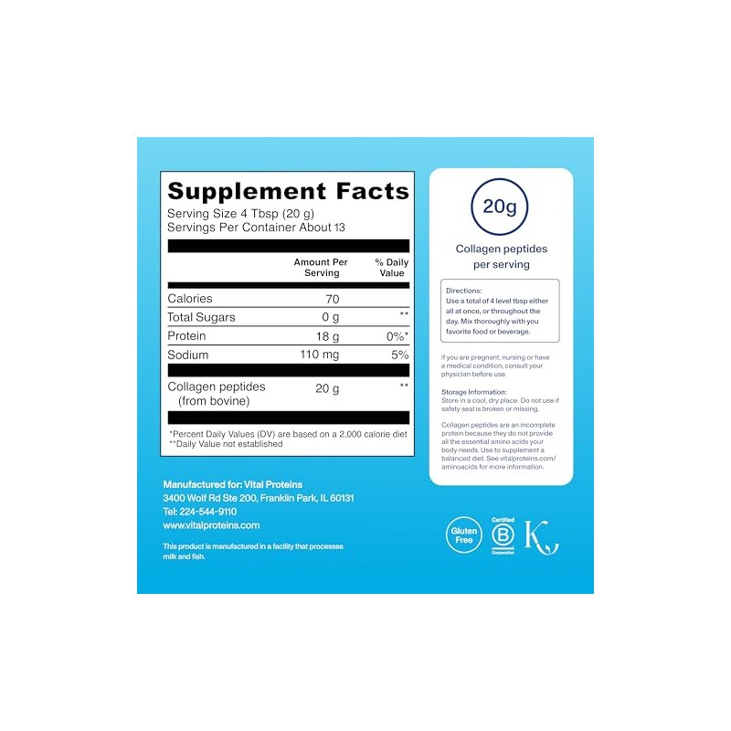 Vital Proteins Péptidos de colágeno con HAVC (5 onzas)