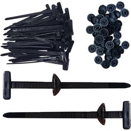 100Pcs Nylon Universal Cable Tie Buckle - Multipurpose Universal Zip Tie Tool,Heavy Duty Self-Locking Nylon Zip Ties Holder Clip for Quick Fastening,Automotive Repair and Daily Use