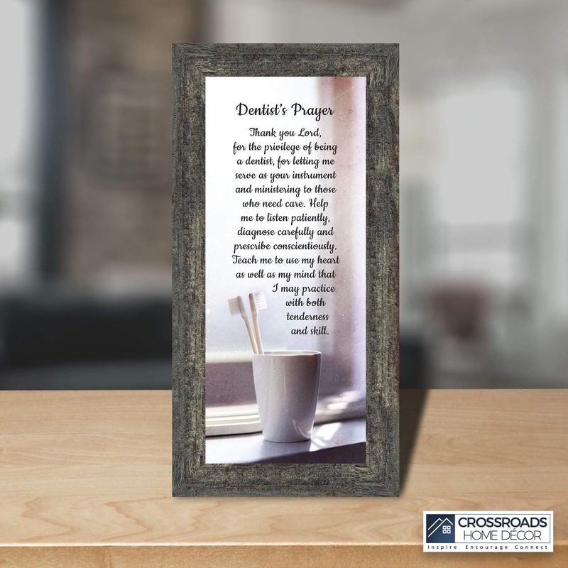 Crossroads Home Décor The Dentist Pray Picture Frame, Dental Office