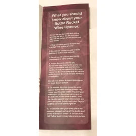 The Bottle Rocket Air Pressure Pump Bottle Opener with Foil Cutter,Aerator Pourer,Vacuum Stopper