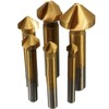 KEWAYO 3 Flute 90 Degree HSS Chamfering Tool Bit Countersink