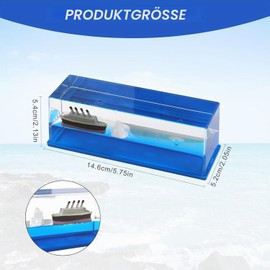 ZYEKIU Cruise Ship Fluid Drift Bottle Unsinkable Boat in a Box