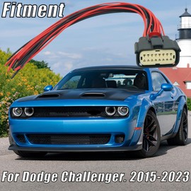 Micarun 16 Pin 16 Wire Halogen Headlight Wiring Harness Connector Pigtail Plug Fit for Dodge Challenger 2015-2023 SRT Demon LED