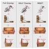 Luokim 2pcs 110 Degree Frameless Cabinet Door Concealed Hinges,Full Overlay,Nickel