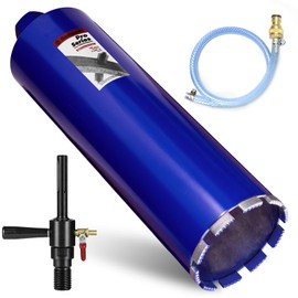 DaduoRi 4-1/2" Pro Core Drill Bit with SDS Max Water Injection Adapter(1-1/4"-7 UNC),14" Depth Upgraded-Welded Wet Core Bits for Concrete with Rebar,Brick,Masonry,Stucco,Mortar(Include Water Hose Kit)