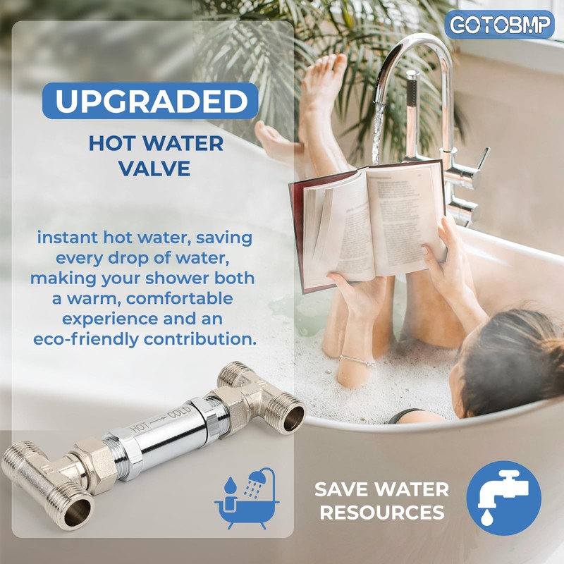 GOTOBMP Hot Water Recirculating Pump Kit, Circulation Pump, with Brass