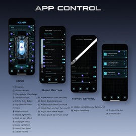 Upgrade RGB3.0 Smooth Swing Dueling Light Saber with 16 Fonts, with Motion Control, Infinite Color Changing Light Saber, Metal Hilt Support Heavy Dueling