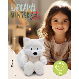 NICI Vanja 61285 Soft Toy Polar Fox 25 cm White Soft Plush Toy Cute Plush Toy for Cuddling and Playing, for Children and Adults Great Gift Idea