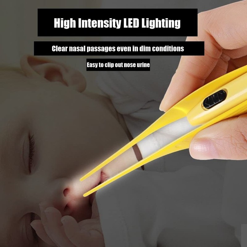 Pinzas nasales para bebé con luz, pinzas nasales para bebé,