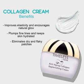Timeless By AVANI Dead Sea Cosmetics Anti- Aging Collagen Replenishing Cream - Includes Plant Extracts, Vitamins, Antioxidants - 1.7 Fl. Oz.