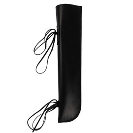 Bass bow quiver GENUINE Crazy Horse leather Bass bow case Bow bag Holder for German and French bass bow (Black)