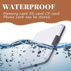 NJCXOLA 1 x Memory Card Case Waterproof Protective Case for 8 SD, Carry Bag SD Card Case Box (Black)