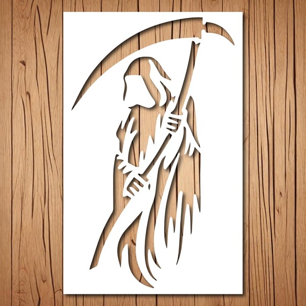 Generic Grim Reaper Stencil | Reusable Street Art Heaven Inspirational