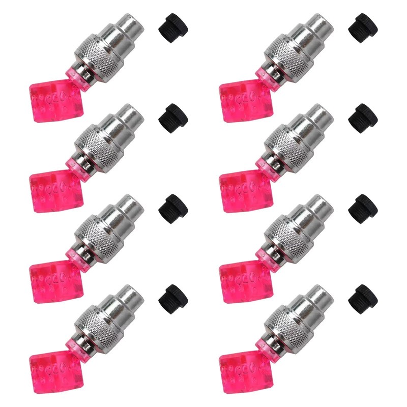 8 Pack Valve Stem LED Cap for Bike Bicycle Car