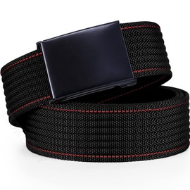 EIOKBECY Nylon Work Belts, Casual Outdoor Plastic Belt for Men and Women, Adjustable Tactical Belts with Quick-Release Metal Buckle, Canvas Belt Length 130cm