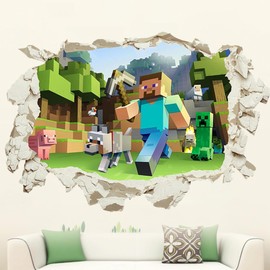 Cartoon Wall Sticker Children's Room, Video Game Wall Sticker, Wall Window Wall Sticker, Cartoon Wall Sticker, Children's Room, Bedroom Wall Decoration, Wall Sticker for Children's Room