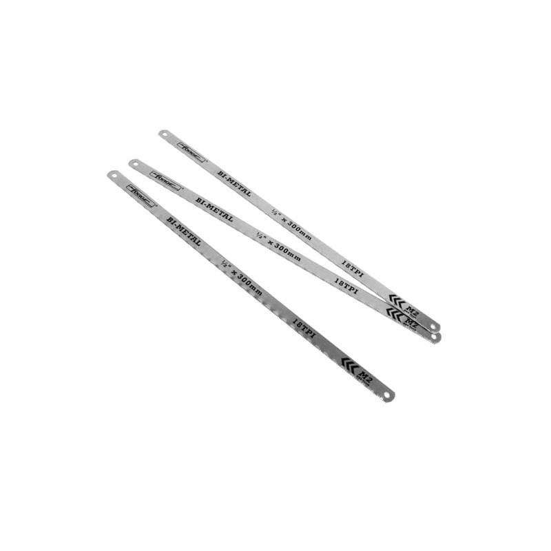 12"(300mm) x 18T Bi-Metal Hacksaw Blade, 3pcs/pack