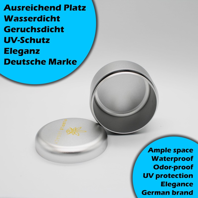 PURPLE LEGACY Premium Container Made of Aluminium Tin, Waterproof, Airtight,