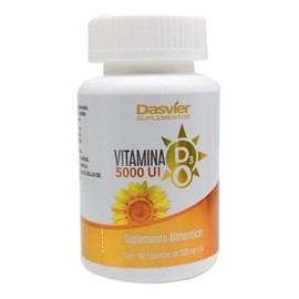 Vitamina D 5000 U 60 Cáps Dasvier