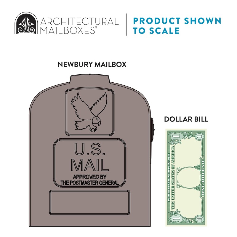 Architectural Mailboxes Newbury™ Rust-Proof Plastic Post Mounted Mail Box for