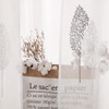 MIULEE Living Room Curtains, Transparent, Beautiful Grey and White Leaves