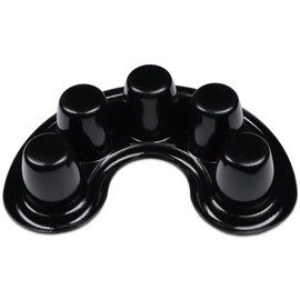 Beauticom Manicure Bowls Nail Art Hand Soak Treatment Bowls (Five Fingers Soak Tray - Black, 2 Pieces)