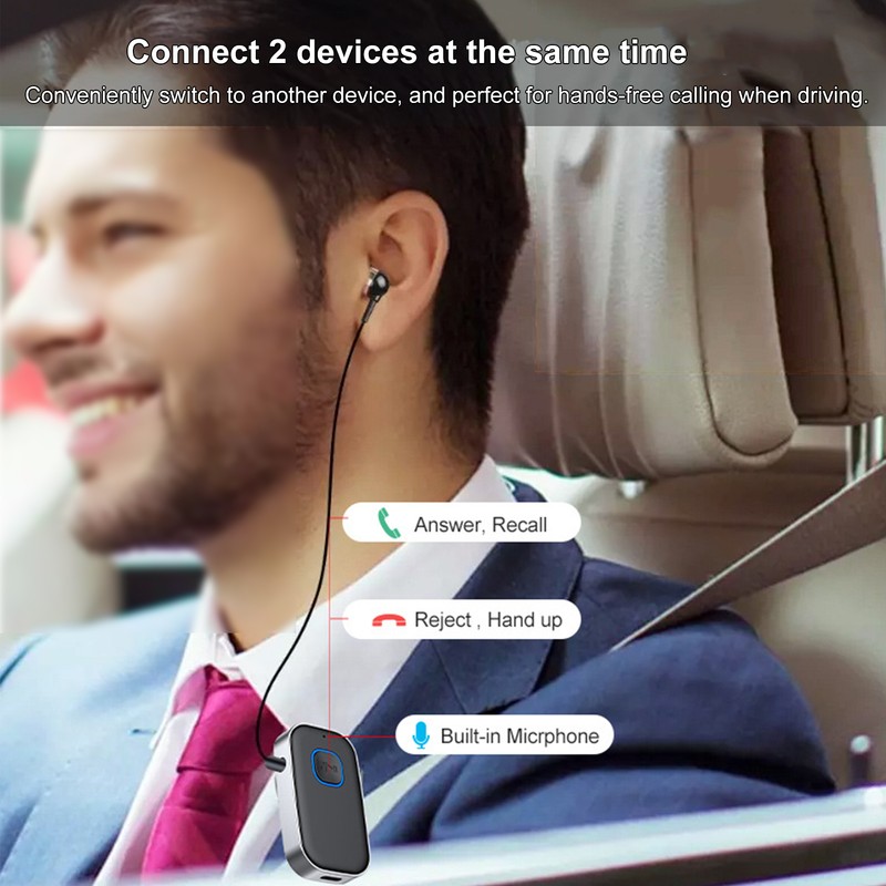 Bluetooth Adapter 3.5mm V5.0 EDR 2 in 1 Wireless Receiver