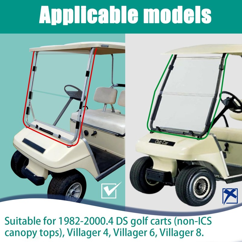 Drive-up Golf Cart Windshield Retaining Clips Kit for Club Car