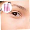 FOMIYES 4pcs Eyebrow Tweezers Stainless Steel Diagonal Tweezers Comb for