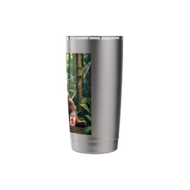 Bigfoot relaxing in hammock fancy drink TOURIST bug SPRAY Stainless Steel Insulated Tumbler