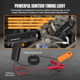 KAISAL Ignition Light Gun, 12 V Ignition Timing Gun, Car Strobe Flasher, Inductive Strobe Lamp, Strong Flash, Ignition Timing Light for 2 & 4-Stroke Petrol Engine for Car Motorcycle