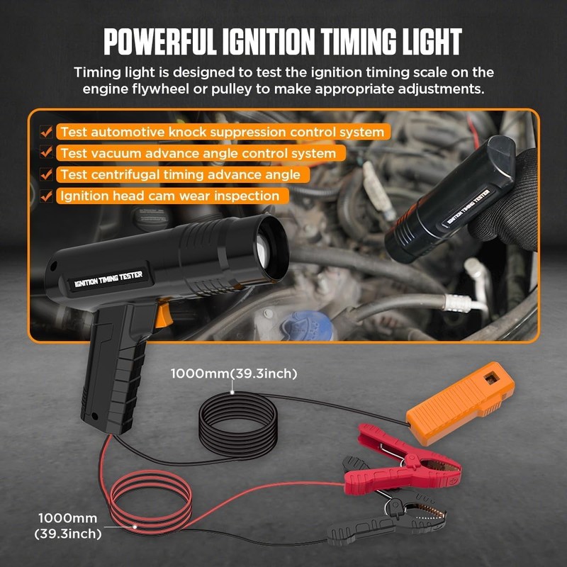 KAISAL Ignition Light Gun, 12 V Ignition Timing Gun, Car