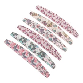 IWOWHERO Lightweight Portable Nail Files Set of 6 Double-sided Fingernail Trimming Tools for Women Manicure Kit Decorative Design