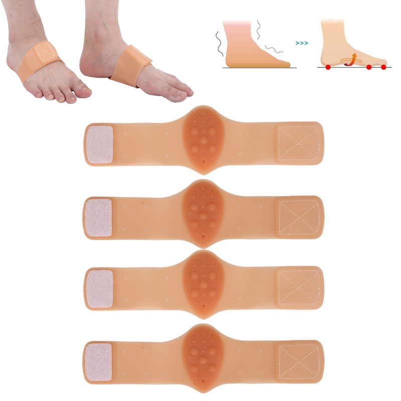 2 Pairs Arch Pad Adhesive Support Silicone Insole Elastic Flat