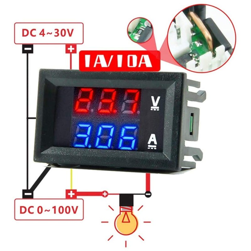 diymore 5PCS 0.28" Volt Amp Meter Digital Voltmeter Ammeter DC