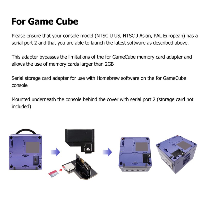 NGC SD2SP2 PRO Converter Board, SD2SP2 PRO Adapter and Card