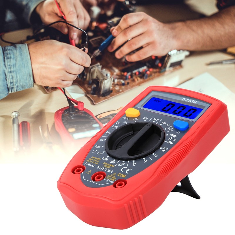 DT33C Pocket Multimeter Portable Plastic Large Screen Digital Voltmeter Electrician