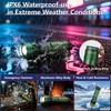 SKYFIRE LED Rechargeable Flashlights High Lumens: 11 Modes Zoomable Super