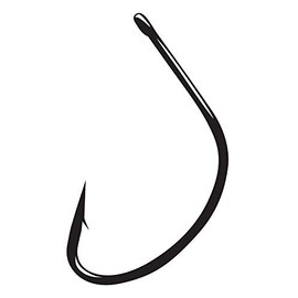 Gamakatsu Shiner Hook Straight Eye (25-Pack), NS Black, Size 4, Shiner Hook Straight Eye, NS Black, Size: 1/0 (25-Pack), 51411-25, NS Black, 1/0