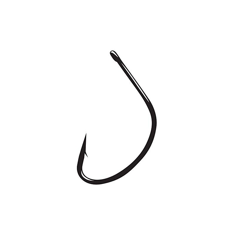 Gamakatsu Shiner Hook Straight Eye (25-Pack), NS Black, Size 4,