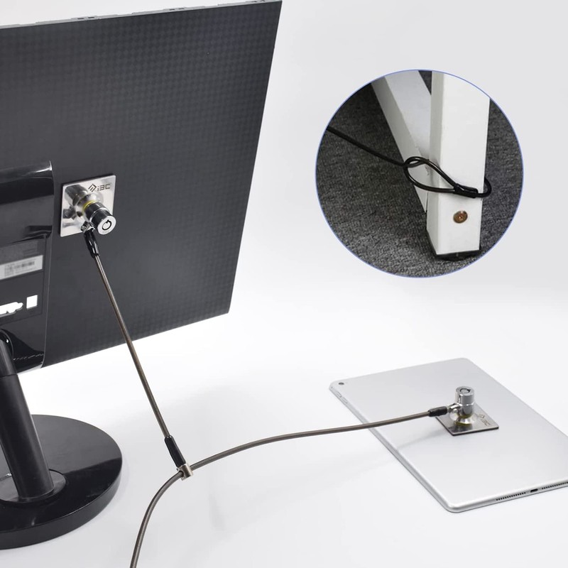 I3C Laptop Lock, Combination Security Lock Cable with Keys and