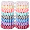 Teqifu 16 Elásticos para El Cabello, Sin Arrugas, Lazos para