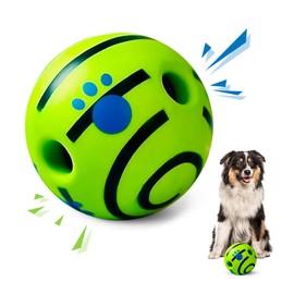 SIKARAAM Dog Ball - Funny Wobble Squeaky Indestructible Ball for Small & Medium Dogs (3.46")
