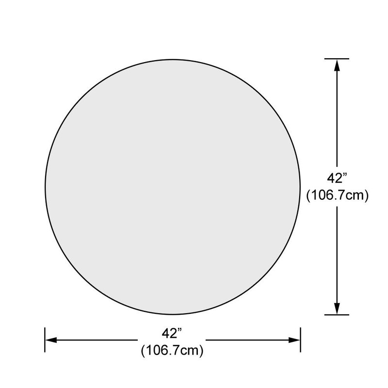 Dulles Glass Modern Round Frameless Mirror - 42'' inch, 1/4"