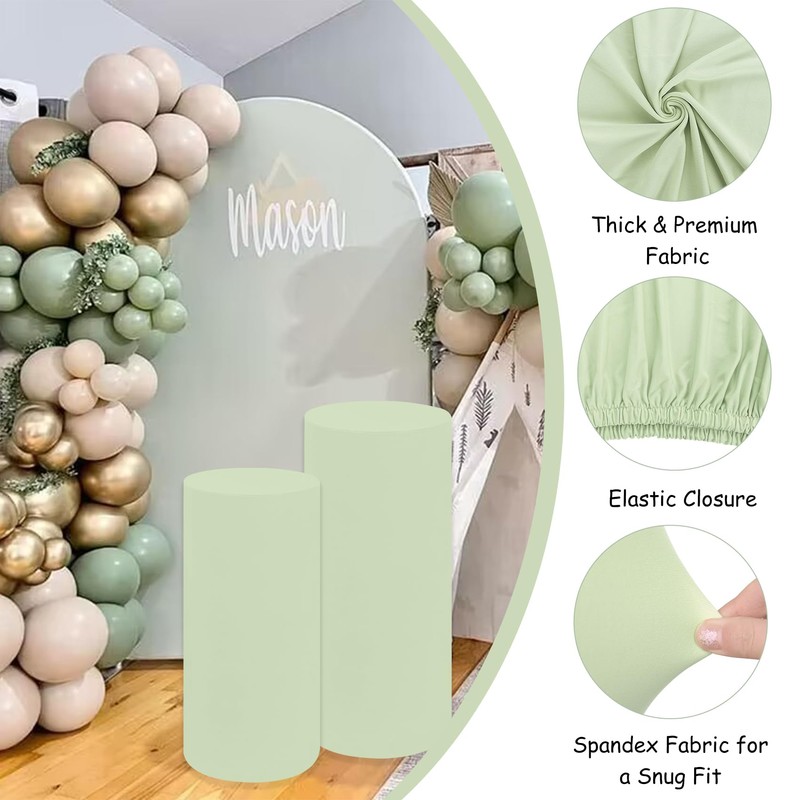 Juego de 3 fundas de pie de cilindro de elastano,